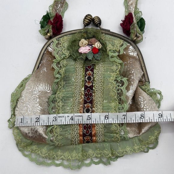 Vintage Malina Victorian Style Laced handbag Clutch BRIDGERTON Style - Picture 6 of 11